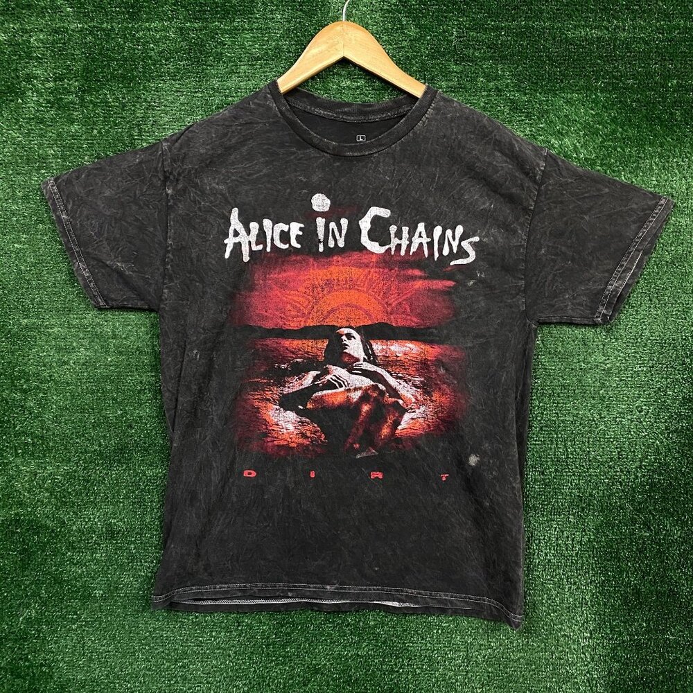Alice In Chains Dirt Cover Mineral Wash T-Shirt Size Large